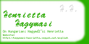 henrietta hagymasi business card